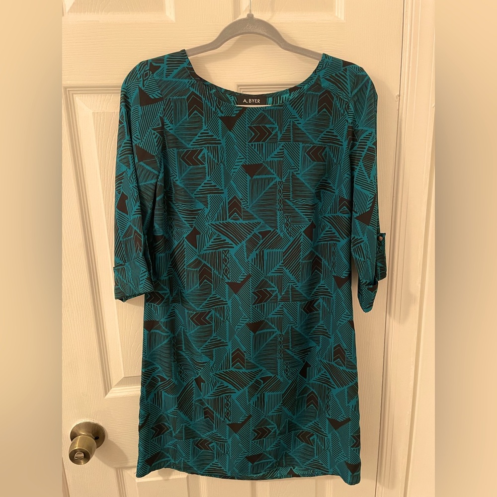 A. Byer Emerald & Black Dress